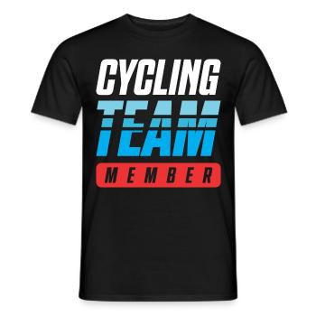 Cycling Team - Men's T-Shirt - black - Front - AI Model Male 178 light (178cm)