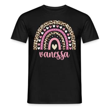 Vanessa Regenbogen Name Geburtstag Vanessa - Männer T-Shirt - Schwarz - Vorne - AI Model Male 178 light (178cm)