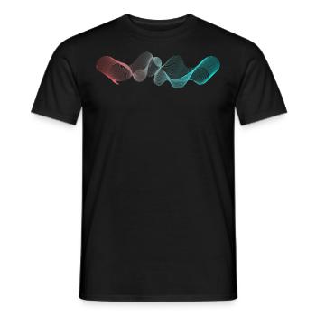 Turquoise rose - T-shirt homme - noir - Devant - AI Model Male 178 light (178cm)
