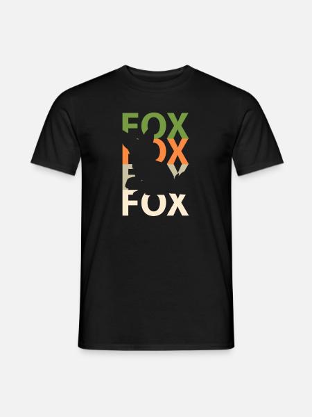 Fuchs - Männer T-Shirt - Schwarz
