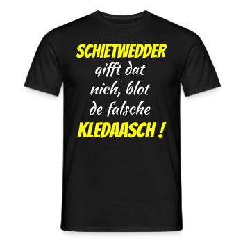 schietwetter - Men's T-Shirt - black - Front - AI Model Male 178 light (178cm)