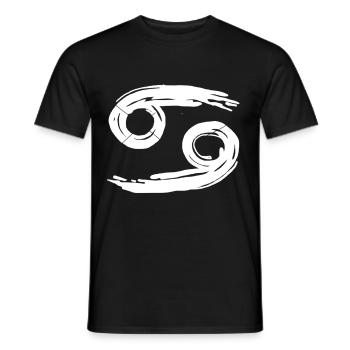 star sign Cancer - Men's T-Shirt - black - Front - AI Model Male 178 light (178cm)