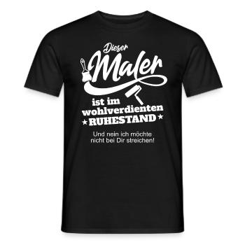 Maler Lackierer Rente Ruhestand Rentner Spruch - Männer T-Shirt - Schwarz - Vorne - AI Model Male 178 light (178cm)