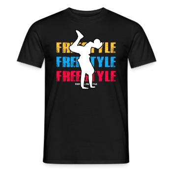 Freestyle football - Men's T-Shirt - black - Front - AI Model Male 178 light (178cm)