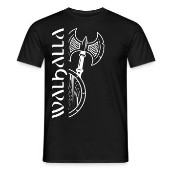 Valhalla Viking Vikings Bjoern Eisenseite - Männer T-Shirt - Schwarz - Vorne - AI Model Male 178 light (178cm)