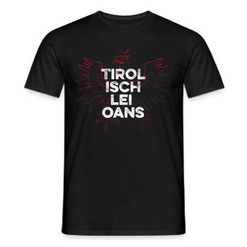 Tirol isch lei oans Österreich Adler Tiroler Land - Männer T-Shirt - Schwarz - Vorne - AI Model Male 178 light (178cm)