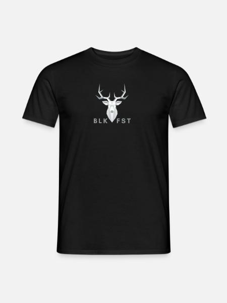 Schwarzwald Hirsch Black Forest Naturpark BLK FSK - Männer T-Shirt - Schwarz