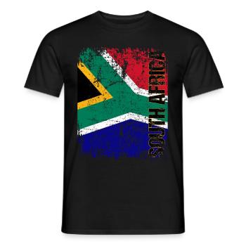 South Africa - Männer T-Shirt - Schwarz - Vorne - AI Model Male 178 light (178cm)