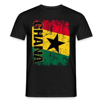 Ghana - Männer T-Shirt - Schwarz - Vorne - AI Model Male 178 light (178cm)