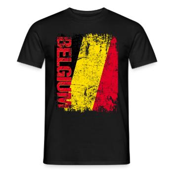 Belgium - T-shirt homme - noir - Devant - AI Model Male 178 light (178cm)