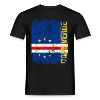 Cape Verde - Männer T-Shirt - Schwarz - Vorne - AI Model Male 178 light (178cm)