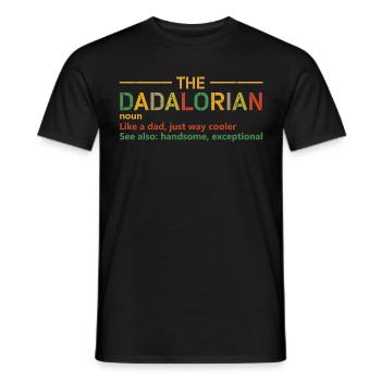 The Dadalorian Dad Dad Father's Day Funny Gift - Men's T-Shirt - black - Front - AI Model Male 178 light (178cm)