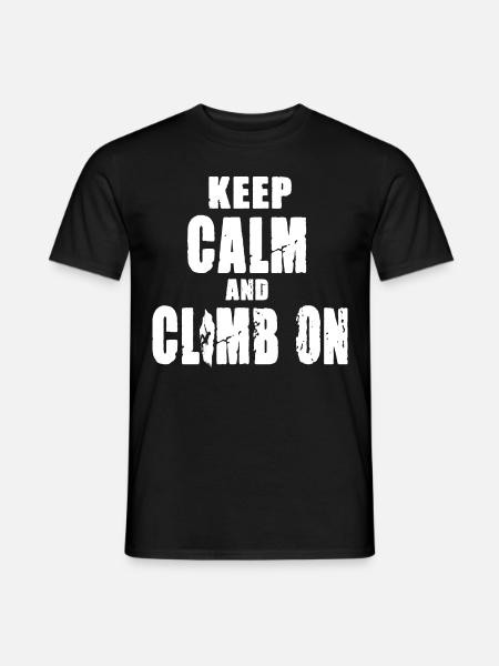 Keep Calm and Climb On - Männer T-Shirt - Schwarz