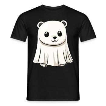 Eisbär Halloween Comic Geist - Männer T-Shirt - Schwarz - Vorne - AI Model Male 178 light (178cm)