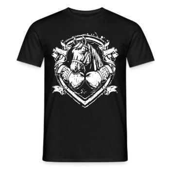 Pferd Boxer Fighter - Männer T-Shirt - Schwarz - Vorne - AI Model Male 178 light (178cm)
