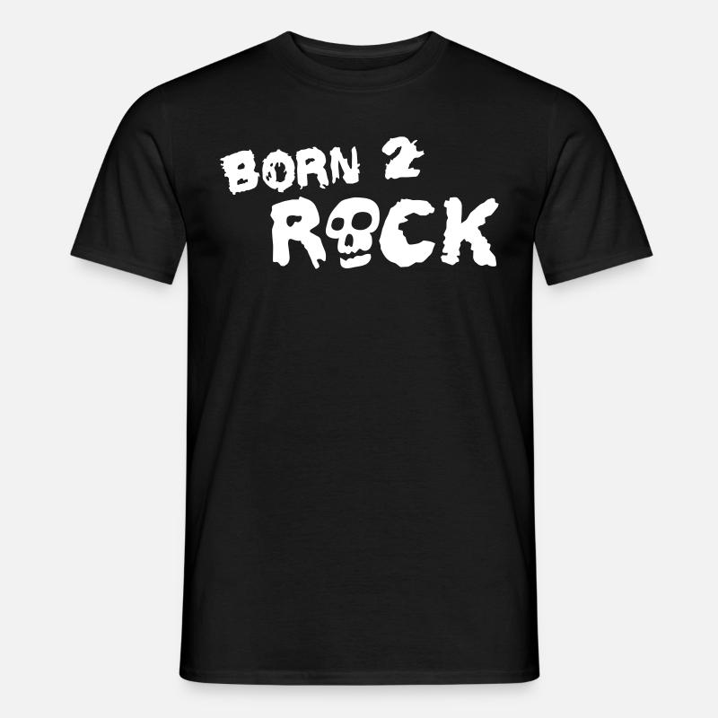born_2_rock_1c - Männer T-Shirt - Schwarz