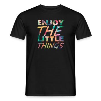 Enjoy the little things - Men's T-Shirt - black - Front - AI Model Male 178 light (178cm)