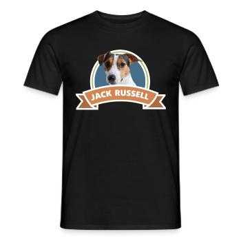 Jack Russel, Hund, Geschenkidee - Männer T-Shirt - Schwarz - Vorne - AI Model Male 178 light (178cm)