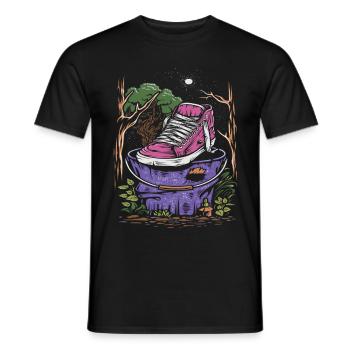 shoes - Men's T-Shirt - black - Front - AI Model Male 178 light (178cm)