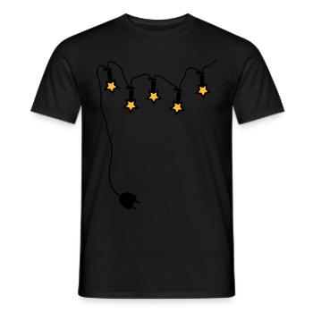 Light chain with connector - Stars - V2 - Men's T-Shirt - black - Front - AI Model Male 178 light (178cm)