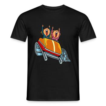 Roller Coaster Ride Theme Park Rummel Gift - Men's T-Shirt - black - Front - AI Model Male 178 light (178cm)