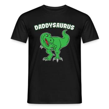 Dinosaurier Dino T-Rex Papa Vater Papi Geschenk - Männer T-Shirt - Schwarz - Vorne - AI Model Male 178 light (178cm)