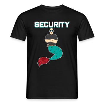 Meerjungfrau Seejungfrau Security Sec Geschenk - Männer T-Shirt - Schwarz - Vorne - AI Model Male 178 light (178cm)