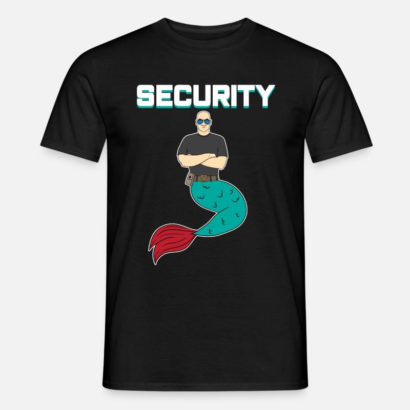 Meerjungfrau Seejungfrau Security Sec Geschenk - Männer T-Shirt - Schwarz