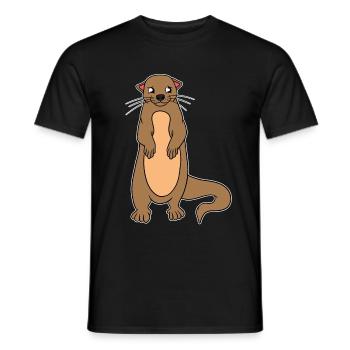 Loutre Aquarius Loutre Cadeau Loutre Nain - T-shirt homme - noir - Devant - AI Model Male 178 light (178cm)