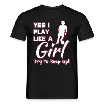 Fußball Fußballspieler Fußballer Spieler Geschenk - Männer T-Shirt - Schwarz - Vorne - AI Model Male 178 light (178cm)