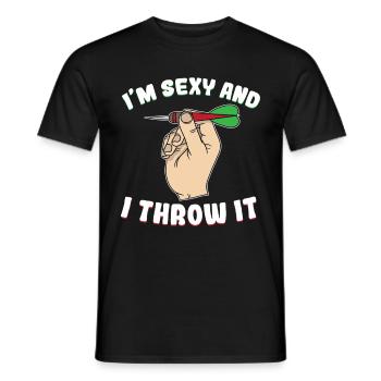 Darts Dart Darts Darts Player Player - T-shirt homme - noir - Devant - AI Model Male 178 light (178cm)