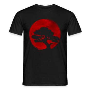 Bonsai tree plants Japan tree cut gift - Men's T-Shirt - black - Front - AI Model Male 178 light (178cm)