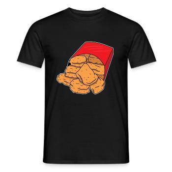 Chicken Nugget Nugget Fast Food Cadeau - T-shirt homme - noir - Devant - AI Model Male 178 light (178cm)