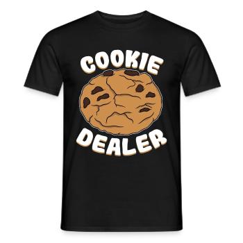 Biscuit Biscuit Cookie Dealer Baker Boulangerie Cadeau - T-shirt homme - noir - Devant - AI Model Male 178 light (178cm)