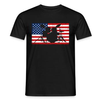 Drums Drum Drummer Player Gift - Men's T-Shirt - black - Front - AI Model Male 178 light (178cm)