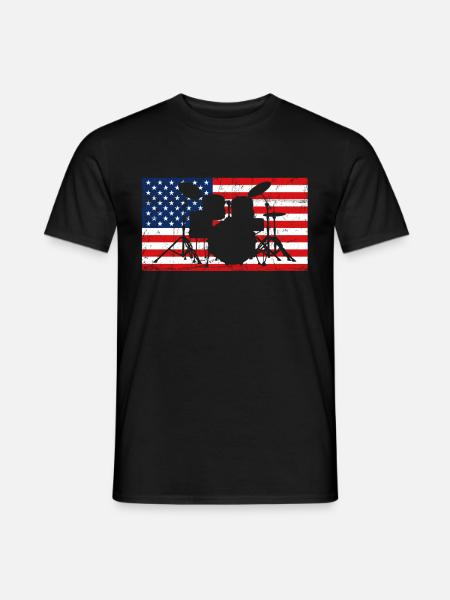 Schlagzeug Drum Schlagzeuger Spieler Geschenk - Männer T-Shirt - Schwarz
