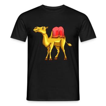 Chameau Chameaux Amour des animaux Amants Cadeau - T-shirt homme - noir - Devant - AI Model Male 178 light (178cm)