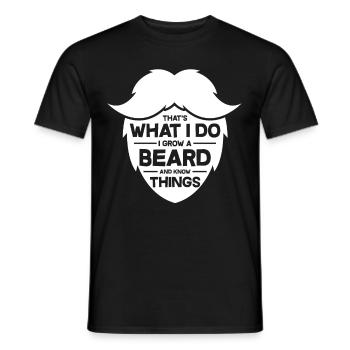 Bart Barbe Barbu Hipster Barbe Cadeau - T-shirt homme - noir - Devant - AI Model Male 178 light (178cm)