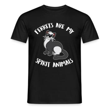Frettchen Douceurs Drôles Amants Animaux de compagnie Cadeau - T-shirt homme - noir - Devant - AI Model Male 178 light (178cm)