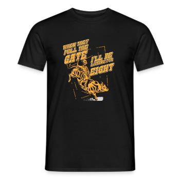 Taureau Bullriding équestre Western Rodeo Cowboy Bull - T-shirt homme - noir - Devant - AI Model Male 178 light (178cm)