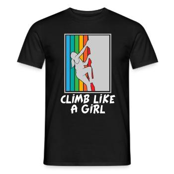 Klettern Kletterhalle Kletterer Bouldern Geschenk - Männer T-Shirt - Schwarz - Vorne - AI Model Male 178 light (178cm)