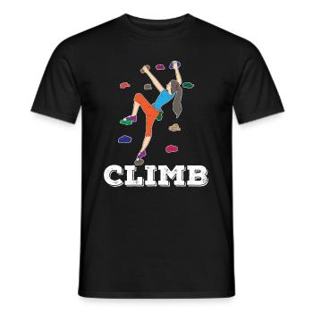 Klettern Kletterhalle Kletterer Bouldern Geschenk - Männer T-Shirt - Schwarz - Vorne - AI Model Male 178 light (178cm)