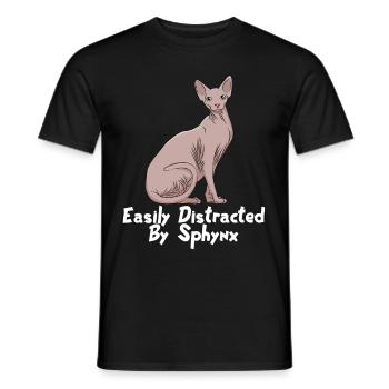 Sphynx Sphinx Cat Gift Kit Pet - T-shirt homme - noir - Devant - AI Model Male 178 light (178cm)