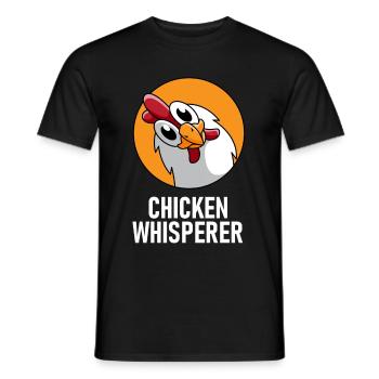 Chicken farmer chickens rooster chicken whisperer gift - Men's T-Shirt - black - Front - AI Model Male 178 light (178cm)