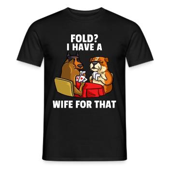 Chiens Jouer au Poker Dog Player Hold Em Gift - T-shirt homme - noir - Devant - AI Model Male 178 light (178cm)