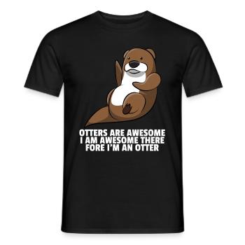 Loutre Aquarius Loutre Cadeau Loutre Nain - T-shirt homme - noir - Devant - AI Model Male 178 light (178cm)