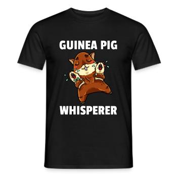 Cadeau d'amour Whisperer Pet Cochon d'Inde - T-shirt homme - noir - Devant - AI Model Male 178 light (178cm)