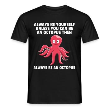 Octopus octopus squid octopus fish gift - Men's T-Shirt - black - Front - AI Model Male 178 light (178cm)