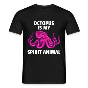 Octopus octopus squid octopus fish gift - Men's T-Shirt - black - Front - AI Model Male 178 light (178cm)