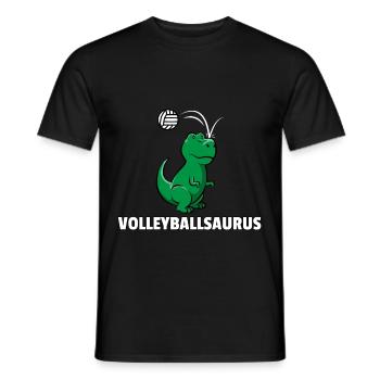 Dinosaurier Volleyball Spieler Dino Süßer Geschenk - Männer T-Shirt - Schwarz - Vorne - AI Model Male 178 light (178cm)